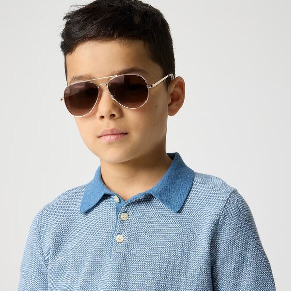 J. Crew Other - NWT J. Crew Factory Kids Mono Aviator Sunglasses Gold Tone Tinted Lens